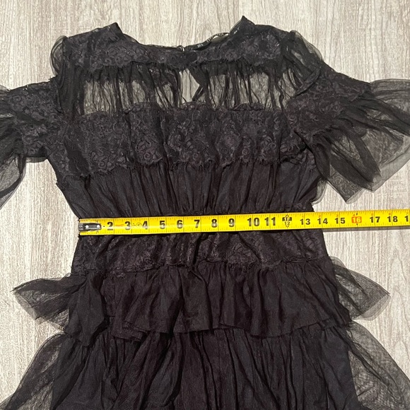 Zara black lace and tule mini dress - Picture 7 of 15